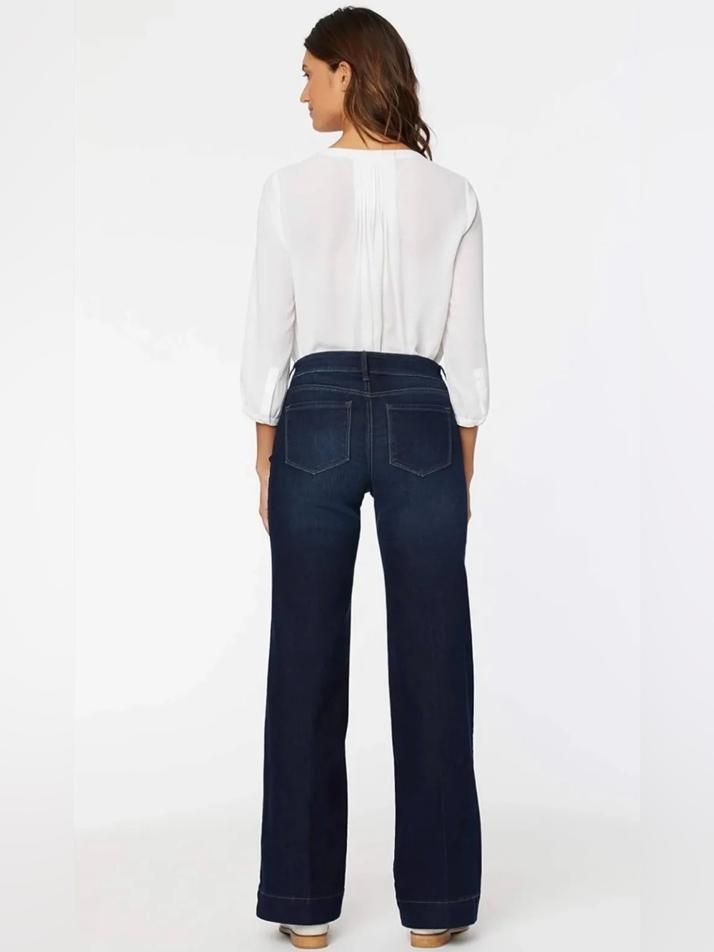 NYDJ Teresa Trouser Jeans in Burbank Wash Dark Blue Lift Tuck Technology Denim - Picture 3 of 11